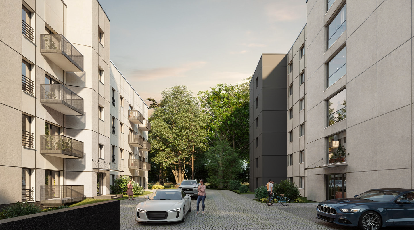 Wizualizacje osiedla wielorodzinnego – OK OFFICE - ujęcie 3